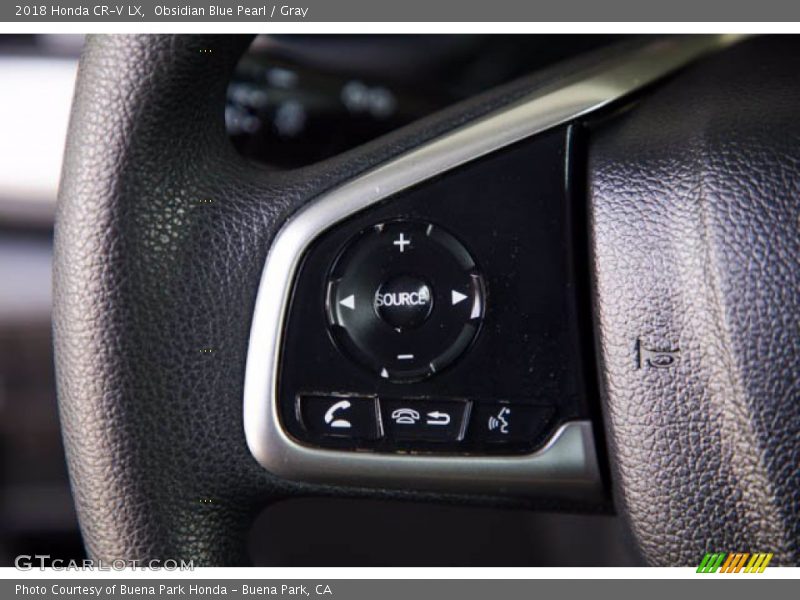 Obsidian Blue Pearl / Gray 2018 Honda CR-V LX