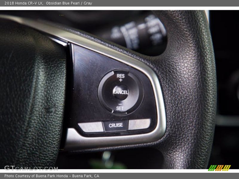 Obsidian Blue Pearl / Gray 2018 Honda CR-V LX