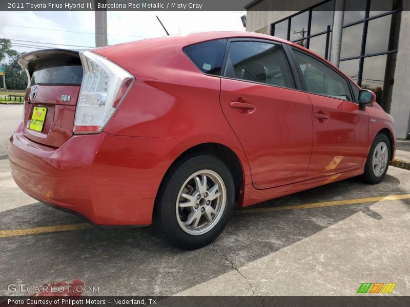 Barcelona Red Metallic / Misty Gray 2011 Toyota Prius Hybrid III