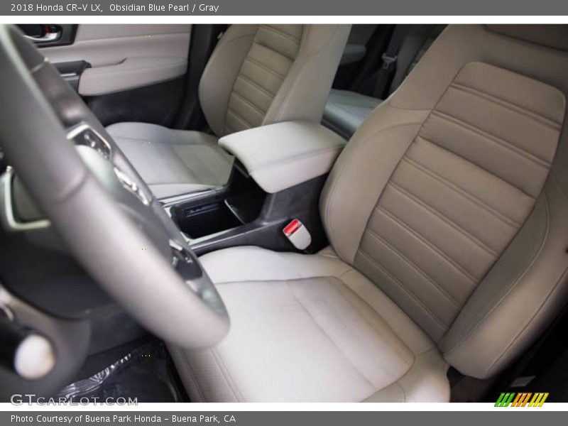 Obsidian Blue Pearl / Gray 2018 Honda CR-V LX