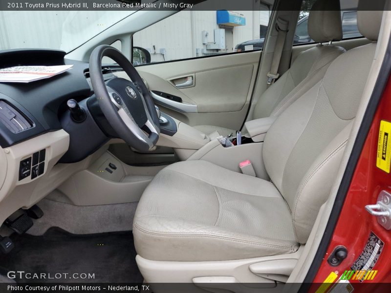 Barcelona Red Metallic / Misty Gray 2011 Toyota Prius Hybrid III
