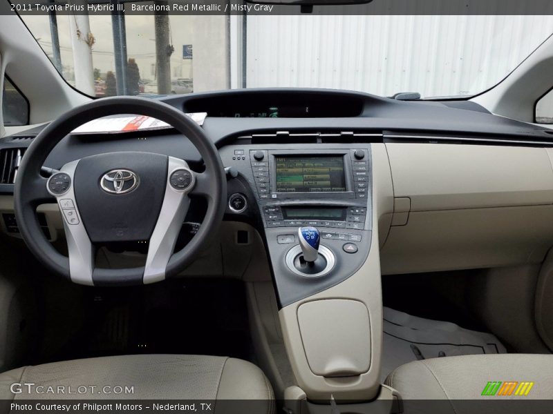 Barcelona Red Metallic / Misty Gray 2011 Toyota Prius Hybrid III