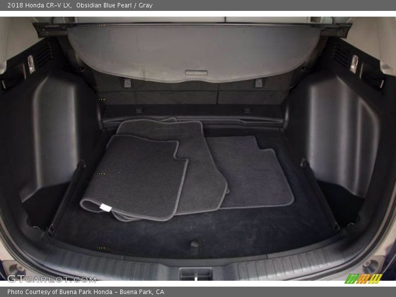 Obsidian Blue Pearl / Gray 2018 Honda CR-V LX