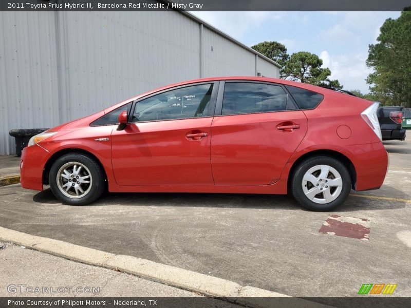 Barcelona Red Metallic / Misty Gray 2011 Toyota Prius Hybrid III
