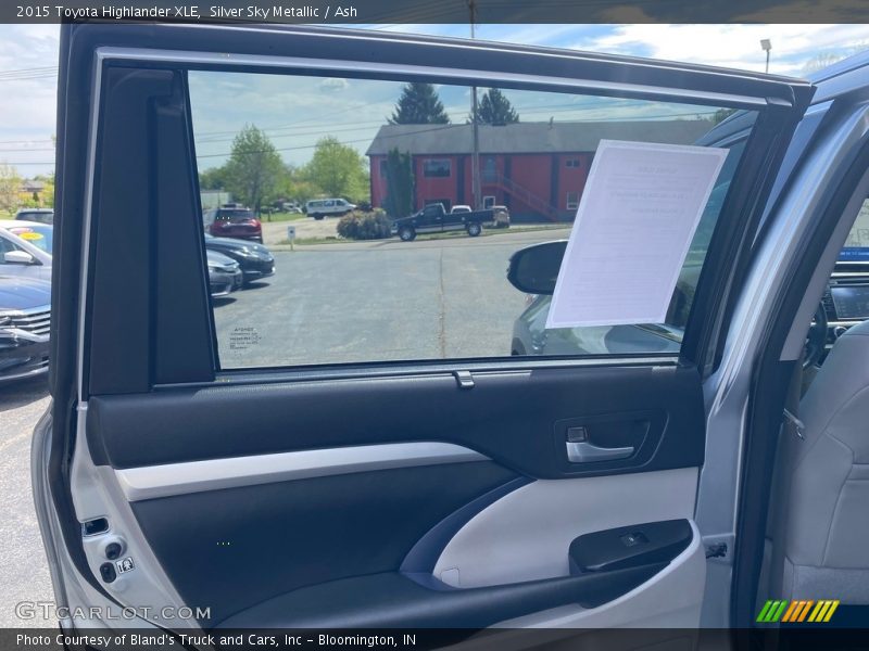 Silver Sky Metallic / Ash 2015 Toyota Highlander XLE