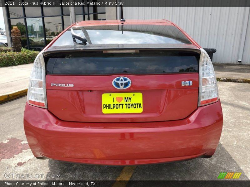 Barcelona Red Metallic / Misty Gray 2011 Toyota Prius Hybrid III