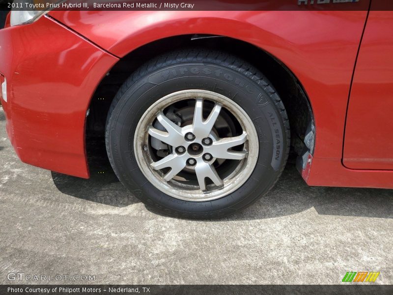 Barcelona Red Metallic / Misty Gray 2011 Toyota Prius Hybrid III