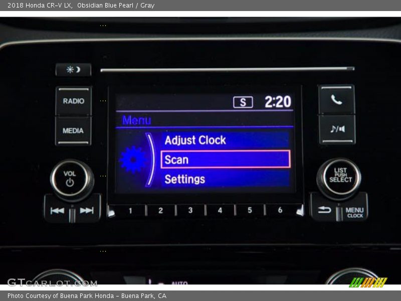 Obsidian Blue Pearl / Gray 2018 Honda CR-V LX