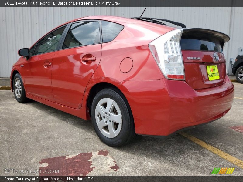 Barcelona Red Metallic / Misty Gray 2011 Toyota Prius Hybrid III