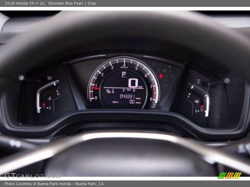 Obsidian Blue Pearl / Gray 2018 Honda CR-V LX