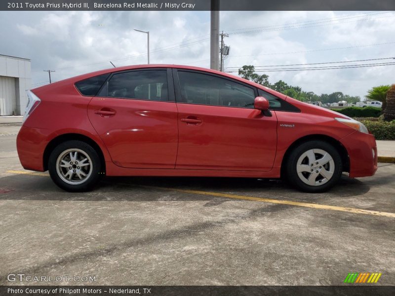 Barcelona Red Metallic / Misty Gray 2011 Toyota Prius Hybrid III