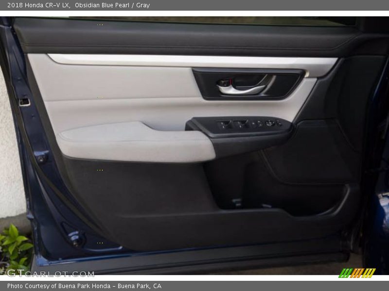 Obsidian Blue Pearl / Gray 2018 Honda CR-V LX