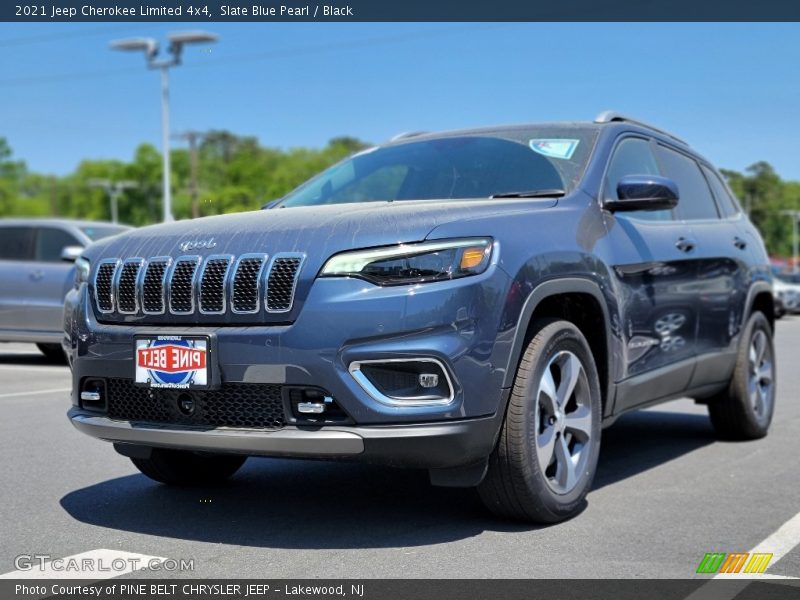 Slate Blue Pearl / Black 2021 Jeep Cherokee Limited 4x4