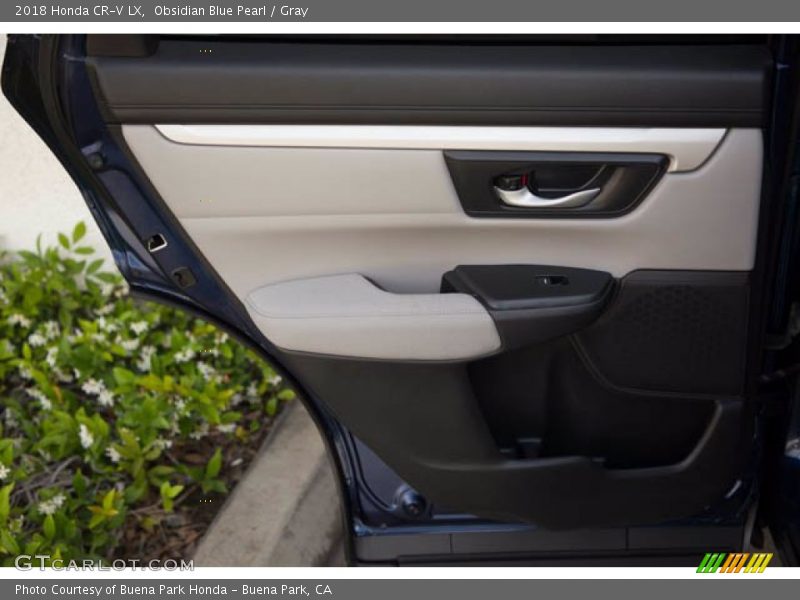Obsidian Blue Pearl / Gray 2018 Honda CR-V LX