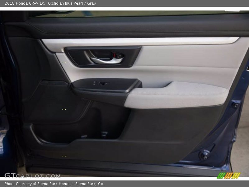 Obsidian Blue Pearl / Gray 2018 Honda CR-V LX
