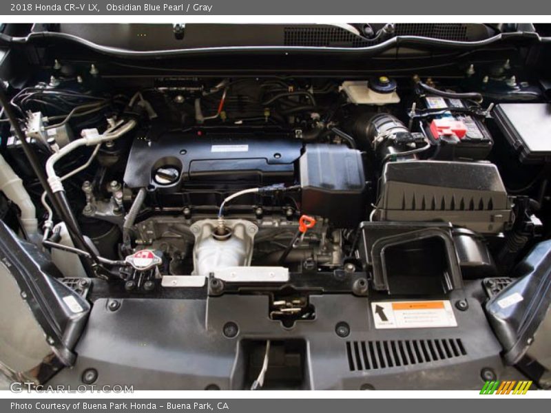 Obsidian Blue Pearl / Gray 2018 Honda CR-V LX