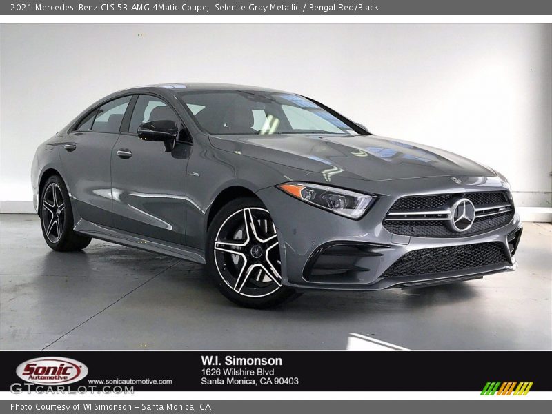 Selenite Gray Metallic / Bengal Red/Black 2021 Mercedes-Benz CLS 53 AMG 4Matic Coupe