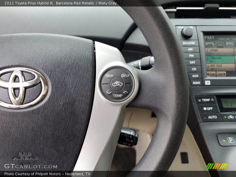 Barcelona Red Metallic / Misty Gray 2011 Toyota Prius Hybrid III