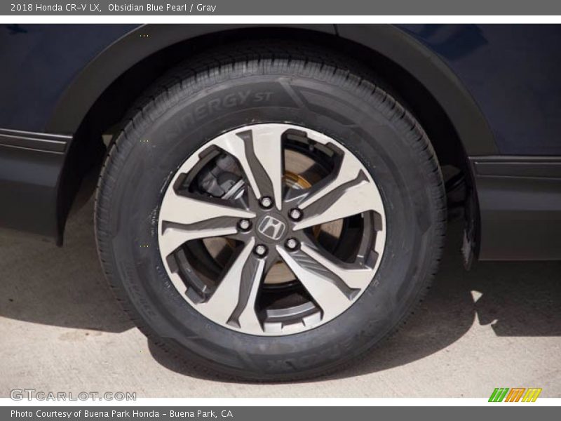 Obsidian Blue Pearl / Gray 2018 Honda CR-V LX