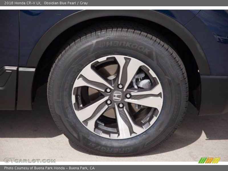 Obsidian Blue Pearl / Gray 2018 Honda CR-V LX
