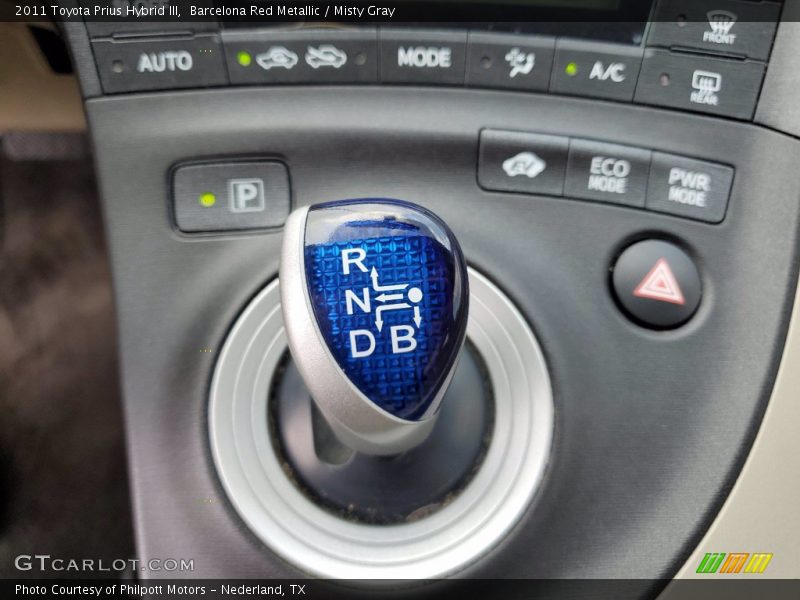 Barcelona Red Metallic / Misty Gray 2011 Toyota Prius Hybrid III