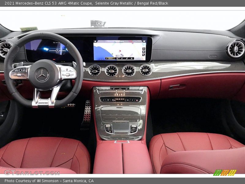 Selenite Gray Metallic / Bengal Red/Black 2021 Mercedes-Benz CLS 53 AMG 4Matic Coupe