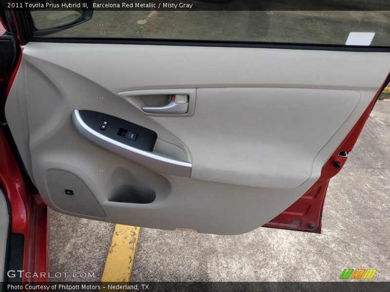 Barcelona Red Metallic / Misty Gray 2011 Toyota Prius Hybrid III