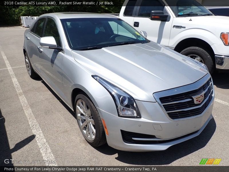 Radiant Silver Metallic / Jet Black 2018 Cadillac ATS Luxury AWD