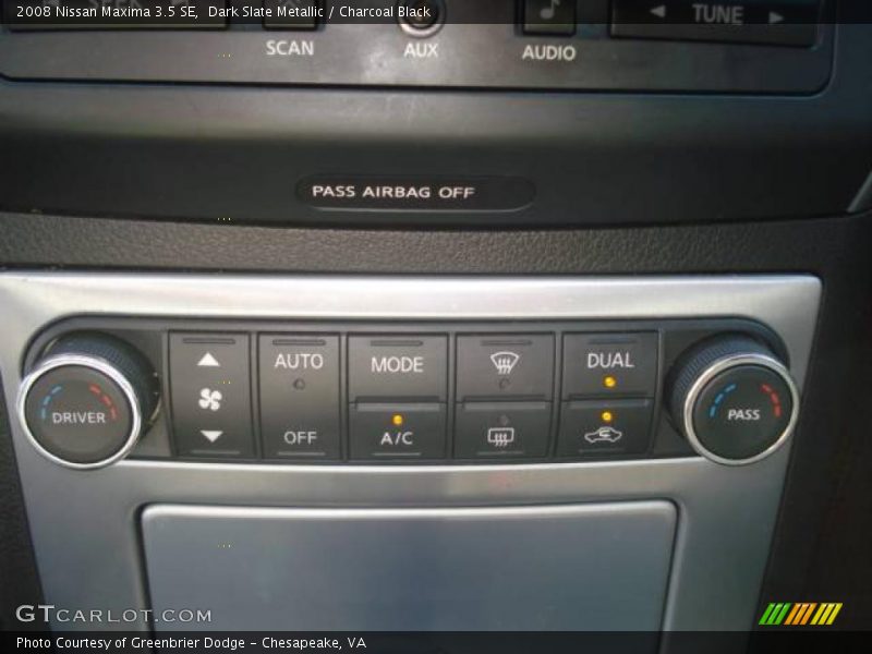 Dark Slate Metallic / Charcoal Black 2008 Nissan Maxima 3.5 SE