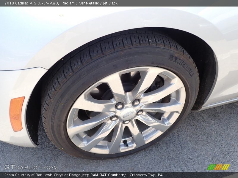 Radiant Silver Metallic / Jet Black 2018 Cadillac ATS Luxury AWD