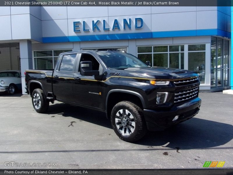 Mosaic Black Metallic / Jet Black/Carhartt Brown 2021 Chevrolet Silverado 2500HD LTZ Crew Cab 4x4
