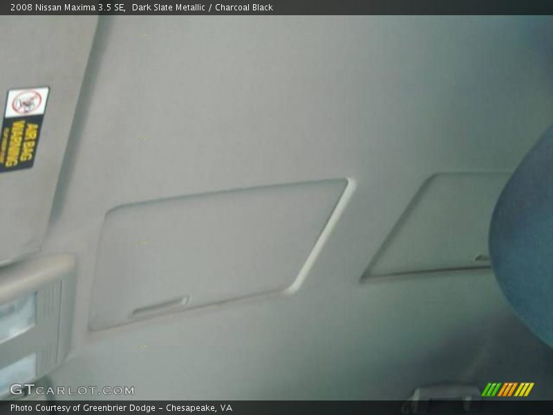 Dark Slate Metallic / Charcoal Black 2008 Nissan Maxima 3.5 SE