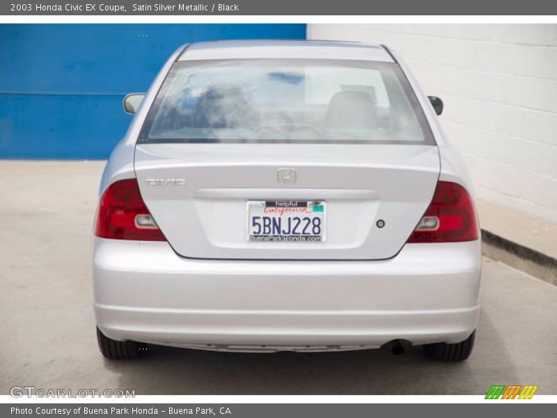 Satin Silver Metallic / Black 2003 Honda Civic EX Coupe