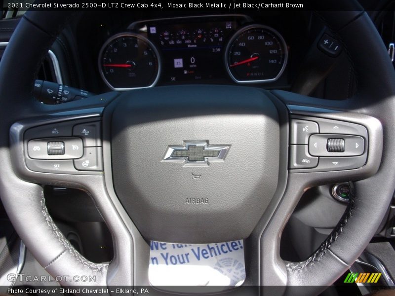Mosaic Black Metallic / Jet Black/Carhartt Brown 2021 Chevrolet Silverado 2500HD LTZ Crew Cab 4x4