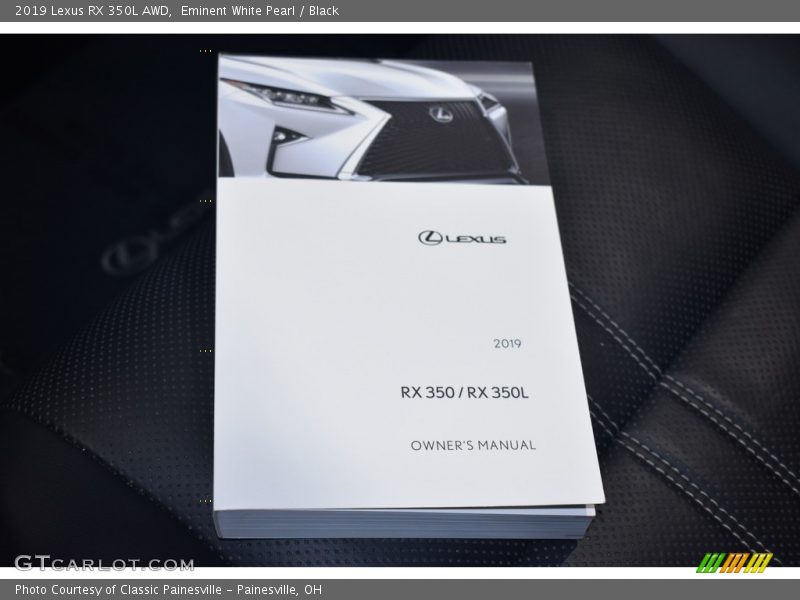 Eminent White Pearl / Black 2019 Lexus RX 350L AWD