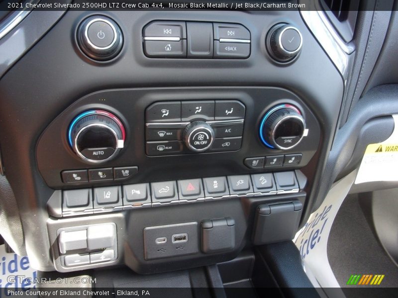 Mosaic Black Metallic / Jet Black/Carhartt Brown 2021 Chevrolet Silverado 2500HD LTZ Crew Cab 4x4
