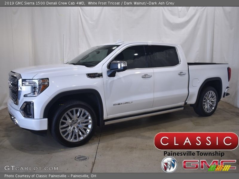 White Frost Tricoat / Dark Walnut/­Dark Ash Grey 2019 GMC Sierra 1500 Denali Crew Cab 4WD