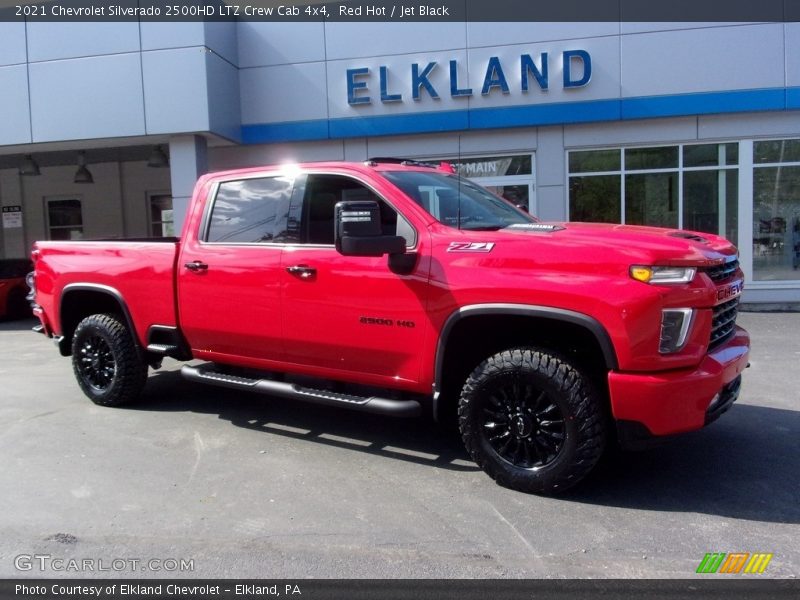 Red Hot / Jet Black 2021 Chevrolet Silverado 2500HD LTZ Crew Cab 4x4
