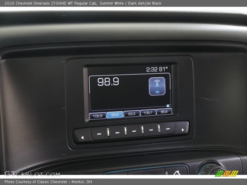 Audio System of 2016 Silverado 2500HD WT Regular Cab