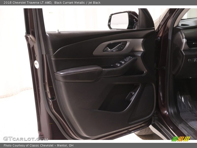 Black Currant Metallic / Jet Black 2018 Chevrolet Traverse LT AWD