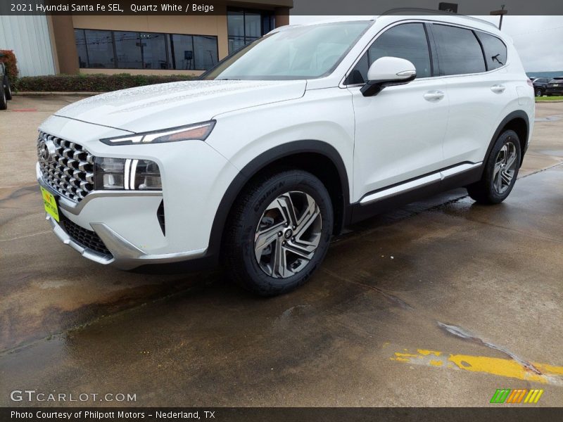 Quartz White / Beige 2021 Hyundai Santa Fe SEL