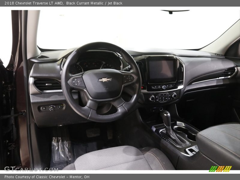 Black Currant Metallic / Jet Black 2018 Chevrolet Traverse LT AWD