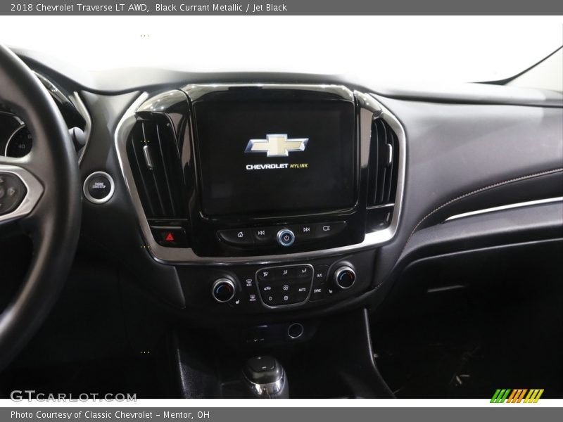 Black Currant Metallic / Jet Black 2018 Chevrolet Traverse LT AWD