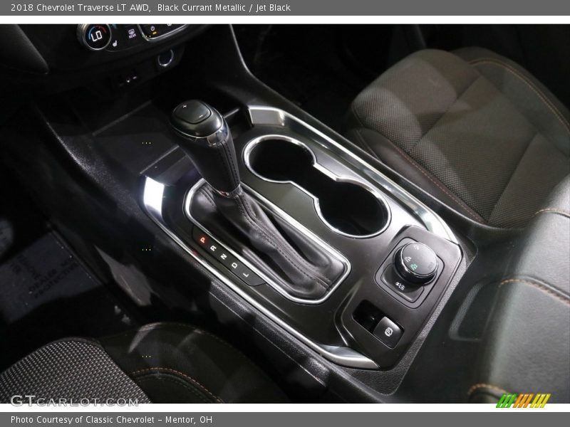 Black Currant Metallic / Jet Black 2018 Chevrolet Traverse LT AWD