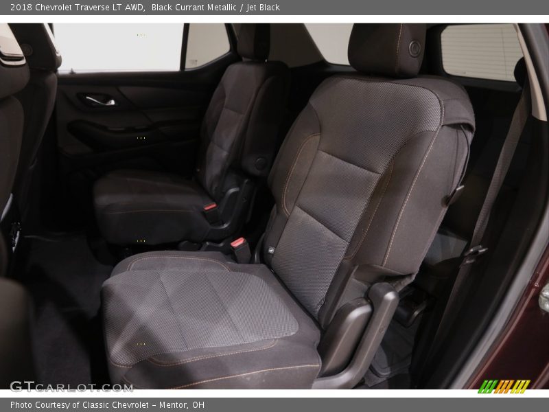 Black Currant Metallic / Jet Black 2018 Chevrolet Traverse LT AWD