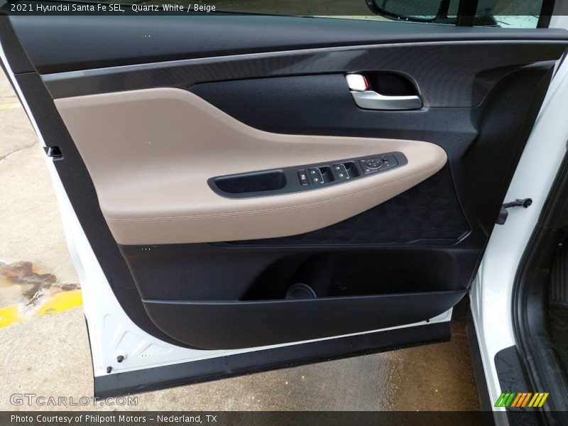 Quartz White / Beige 2021 Hyundai Santa Fe SEL