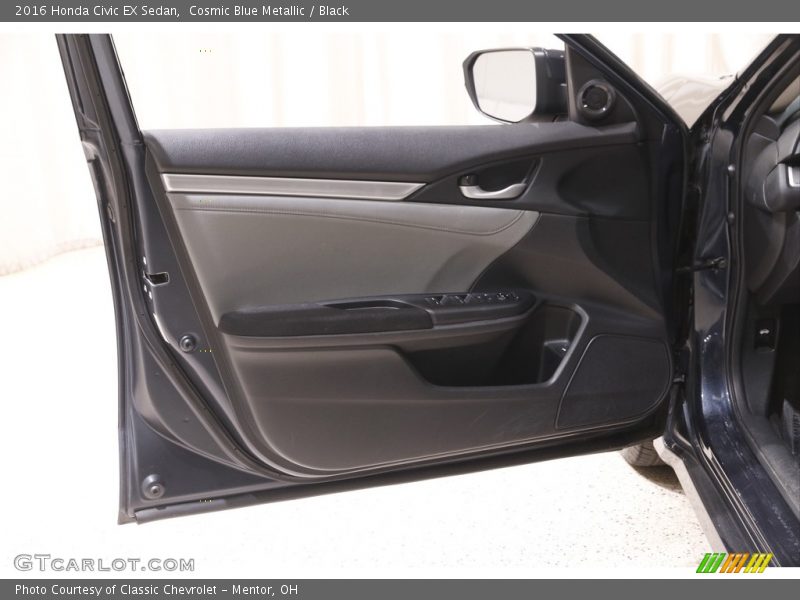 Cosmic Blue Metallic / Black 2016 Honda Civic EX Sedan