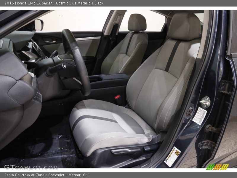 Cosmic Blue Metallic / Black 2016 Honda Civic EX Sedan
