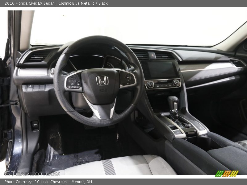 Cosmic Blue Metallic / Black 2016 Honda Civic EX Sedan