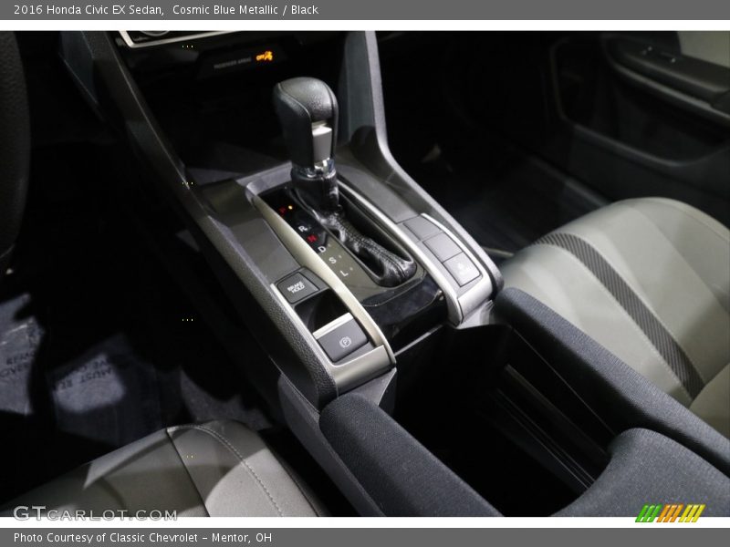 Cosmic Blue Metallic / Black 2016 Honda Civic EX Sedan